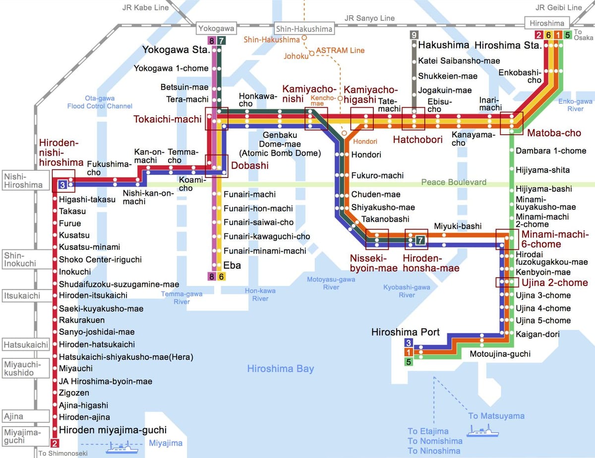 jr hirosima stotis map